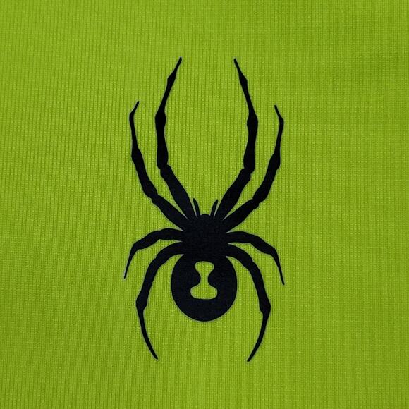 Spyder Citron Yellow Quarter Zip Long Sleeve 4 way Stretch Shirt Men's M NEW - Picture 2 of 9